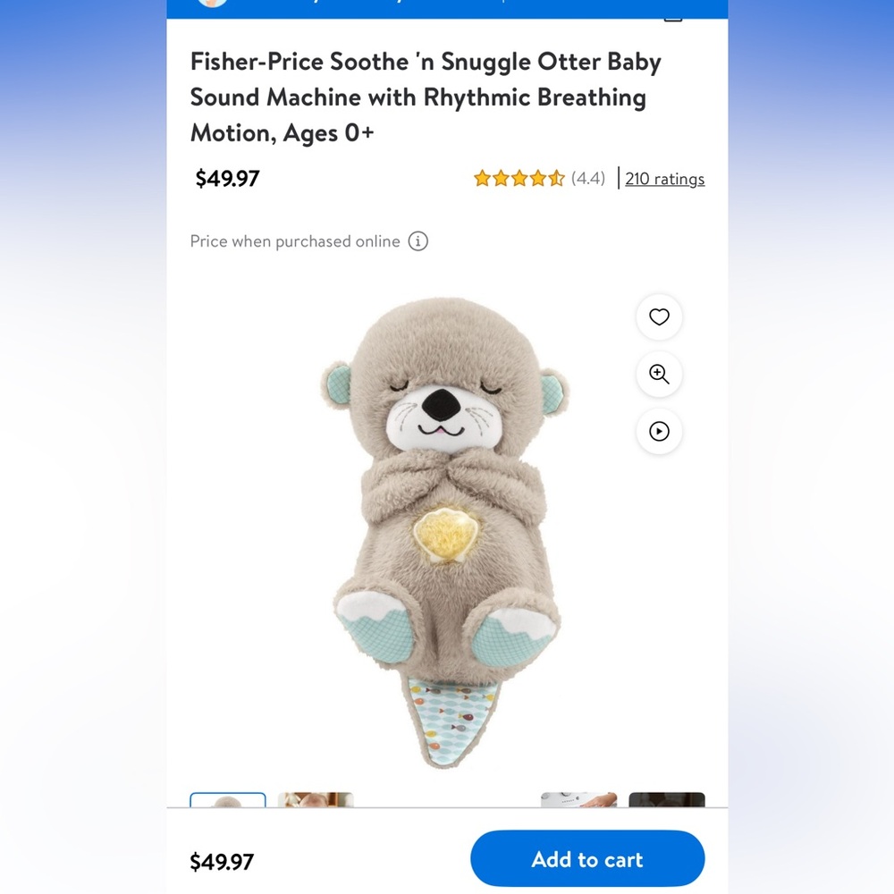 Fisher price soothe and snuggle otter sound machine